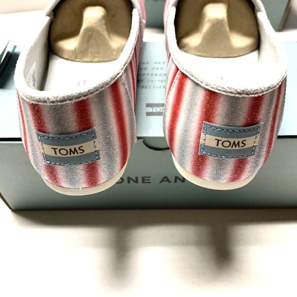 NEW TOMS Candy Cane Glitter Classics loafer - Picture 4 of 13